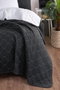 L'essentiel linge de maison Juego de colcha individual Negro y Gris